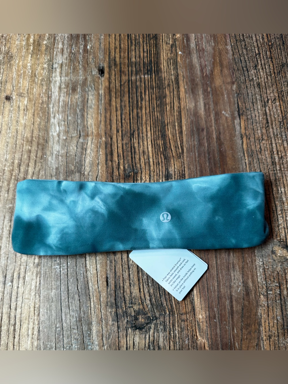 lululemon athletica teal wide workout headband